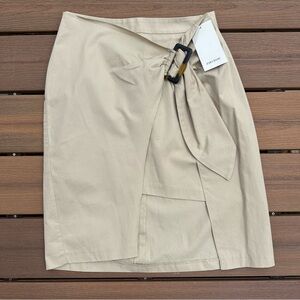 NWT ZARA‎ Belted Wrap Skirt | Khaki Neutral | Women’s Size S